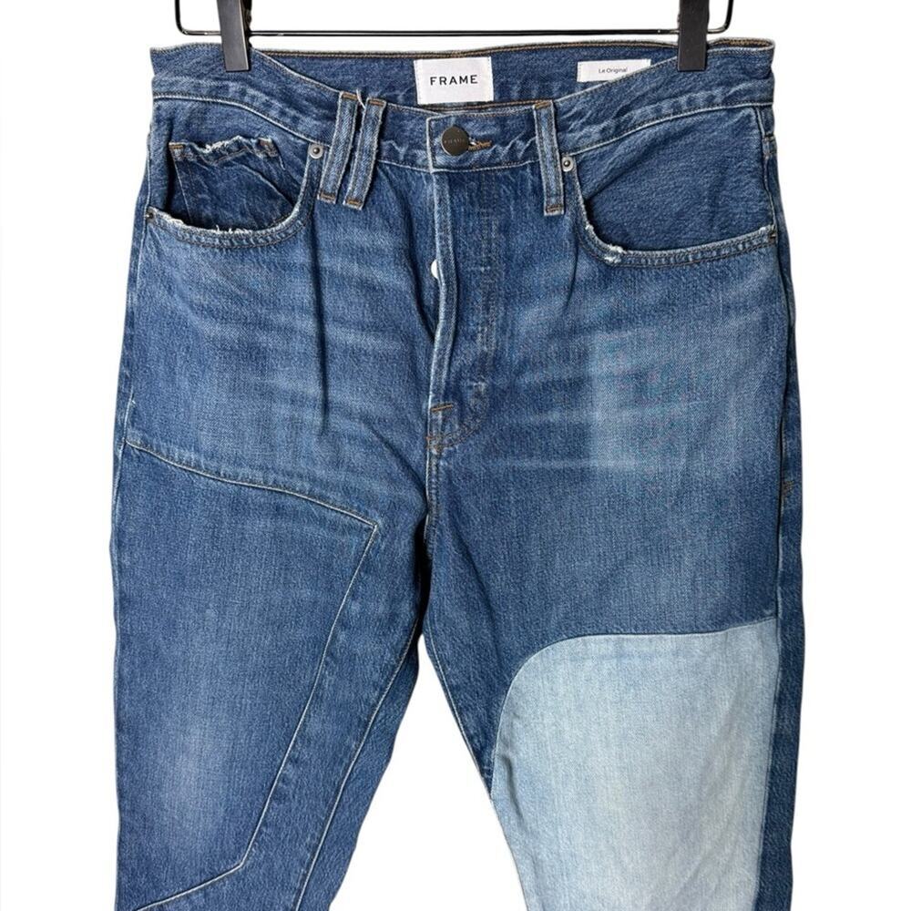 Frame Women’s Le Original Landa Mix Patchwork Jeans| Size 30 Straight leg - Picture 4 of 10